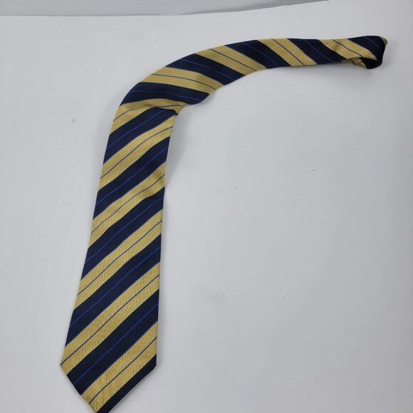 Trussini Cravatte Hand Made Silk Tie Italy Striped Size 61" - Picture 2 of 5